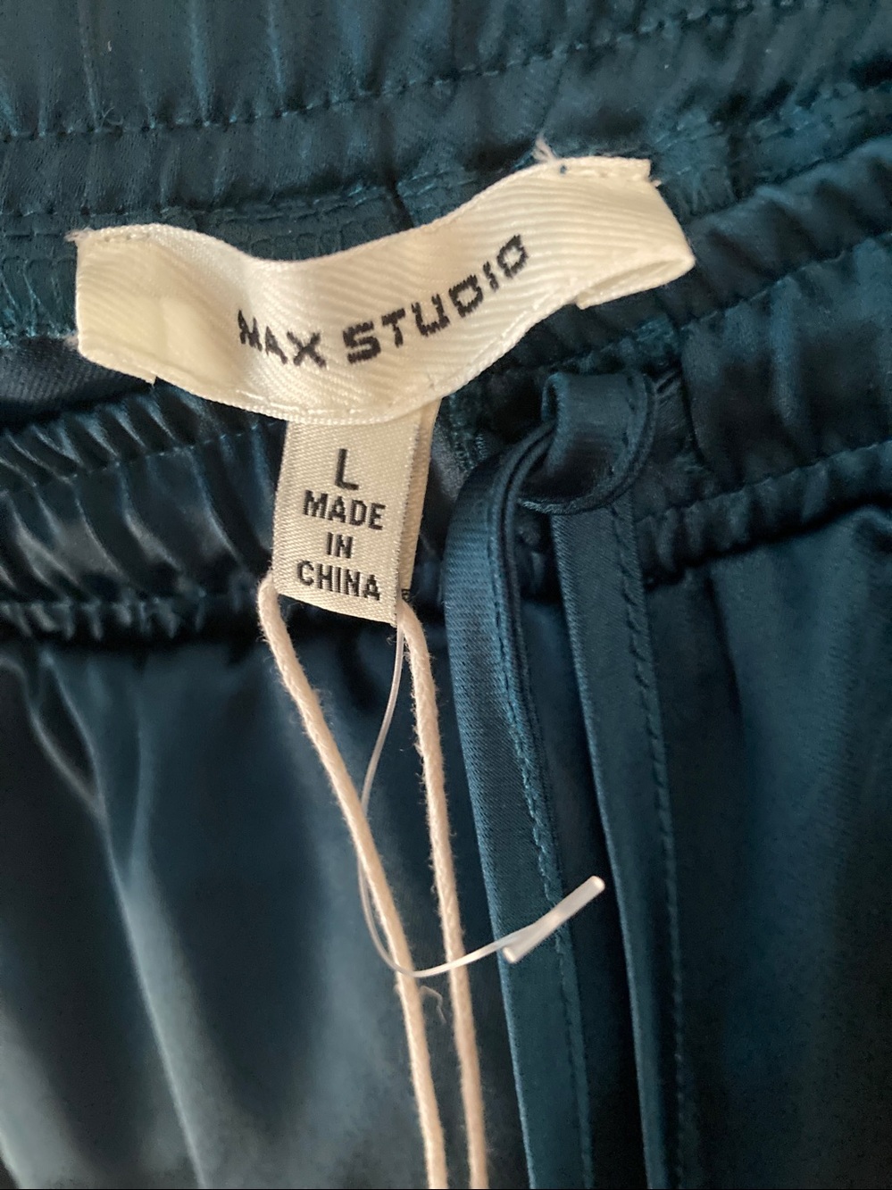 Teal Wide-Leg Satin Max Studio NWT and Pockets - Picture 5 of 9
